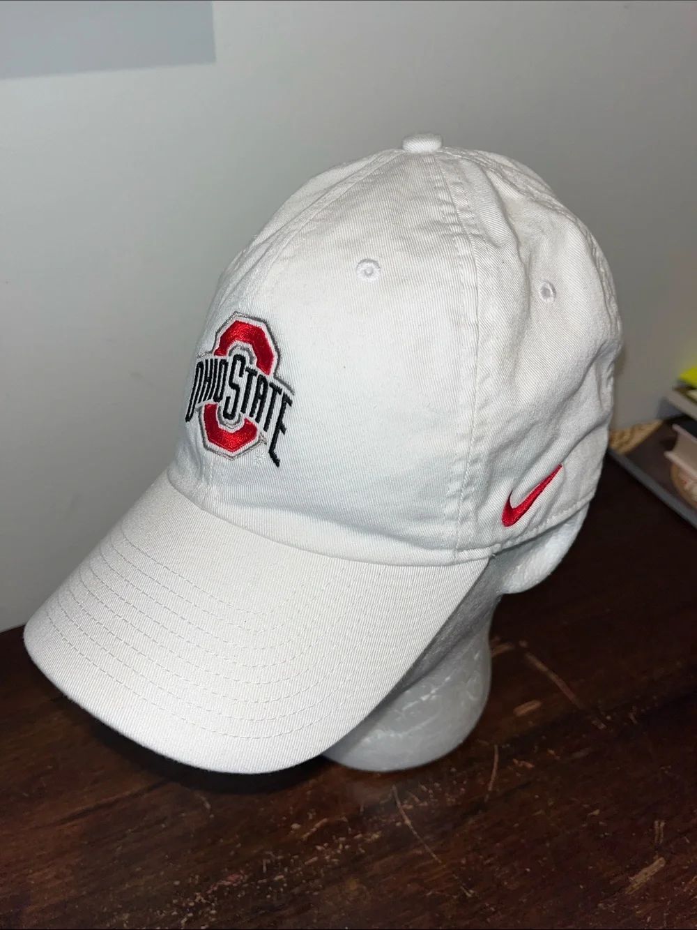 Ohio State Buckeyes Nike Heritage White Swim Team Swimming Baseball Cap Hat